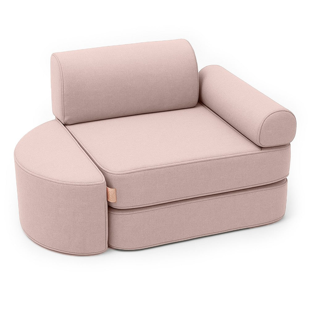 Maža vidaus ir lauko sofa vaikams „Outzy Pocket“, rausvai rožinės spalvos