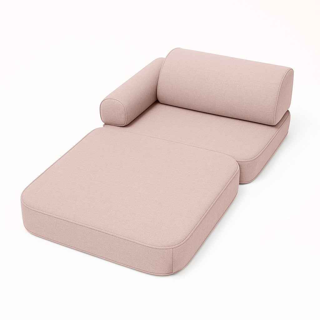 Maža vidaus ir lauko sofa vaikams „Outzy Pocket“, rausvai rožinės spalvos