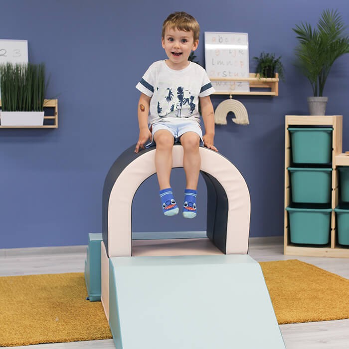 IGLU minkštas žaidimų tunelis – pasteliniai tonai