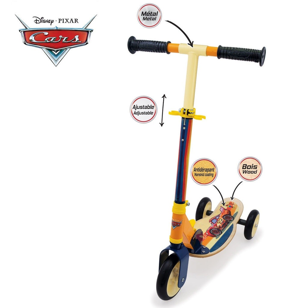 Three-Wheeled Wooden Scooter - Cars