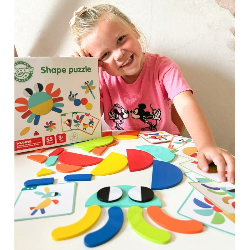 Medinė Montessori formų dėlionė