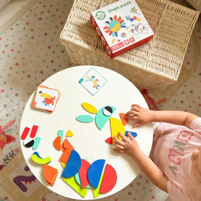 Medinė Montessori formų dėlionė
