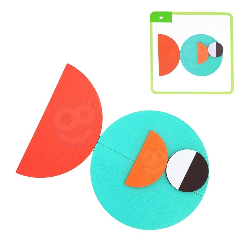 Medinė Montessori formų dėlionė