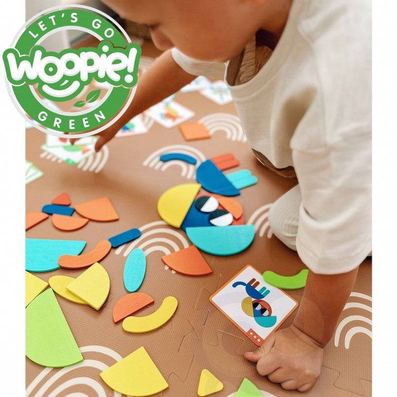 Medinė Montessori formų dėlionė