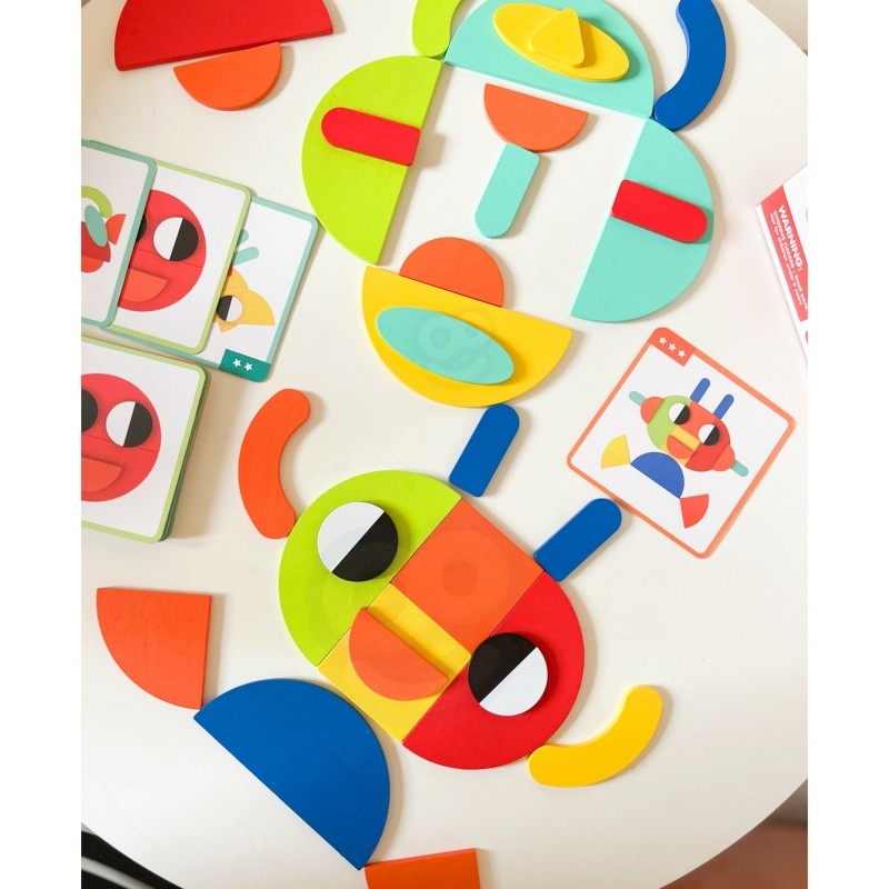 Medinė Montessori formų dėlionė