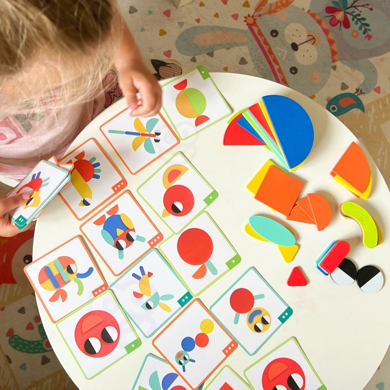 Medinė Montessori formų dėlionė